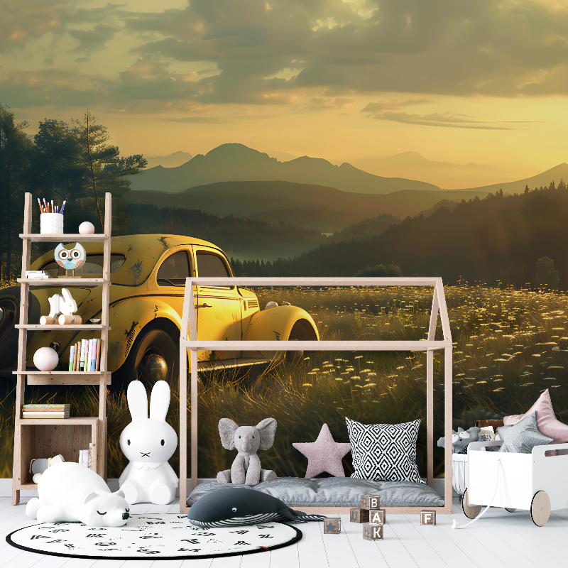 Papier peint voiture coccinelle 12