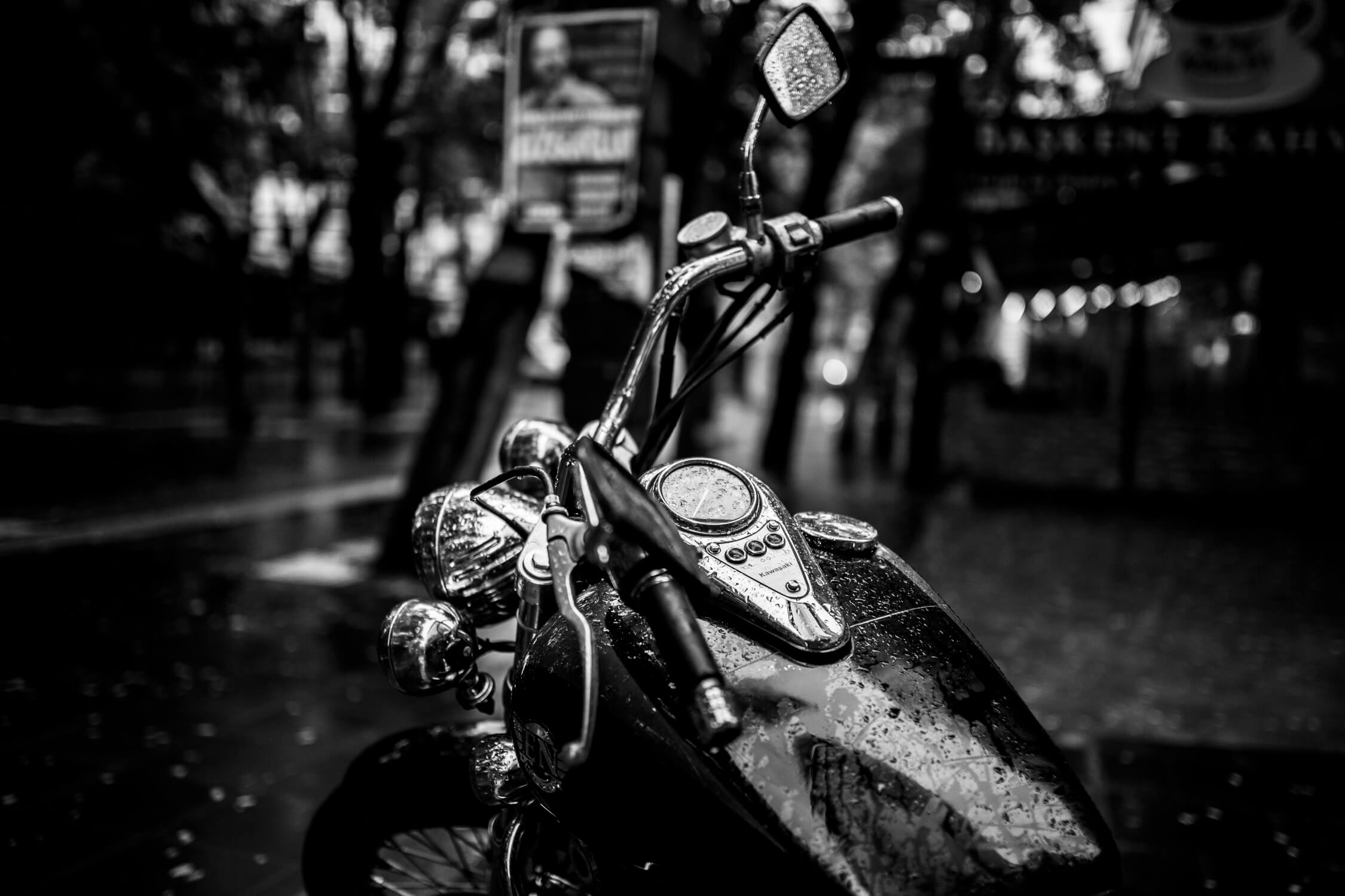 Papier Peint Moto Harley Davidson Noir Et Blanc