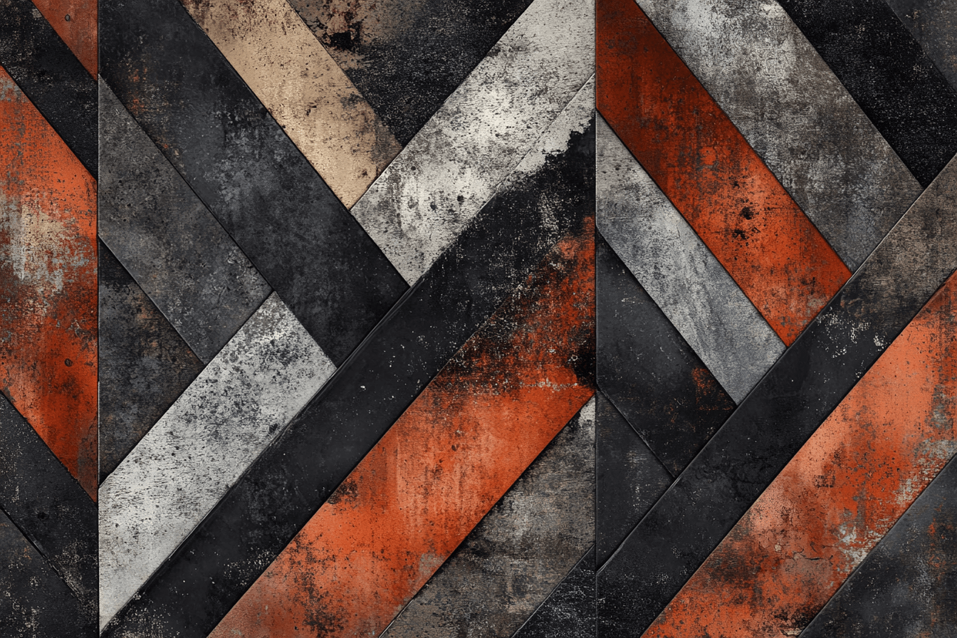 Papier Peint Terracotta Et Gris Anthracite