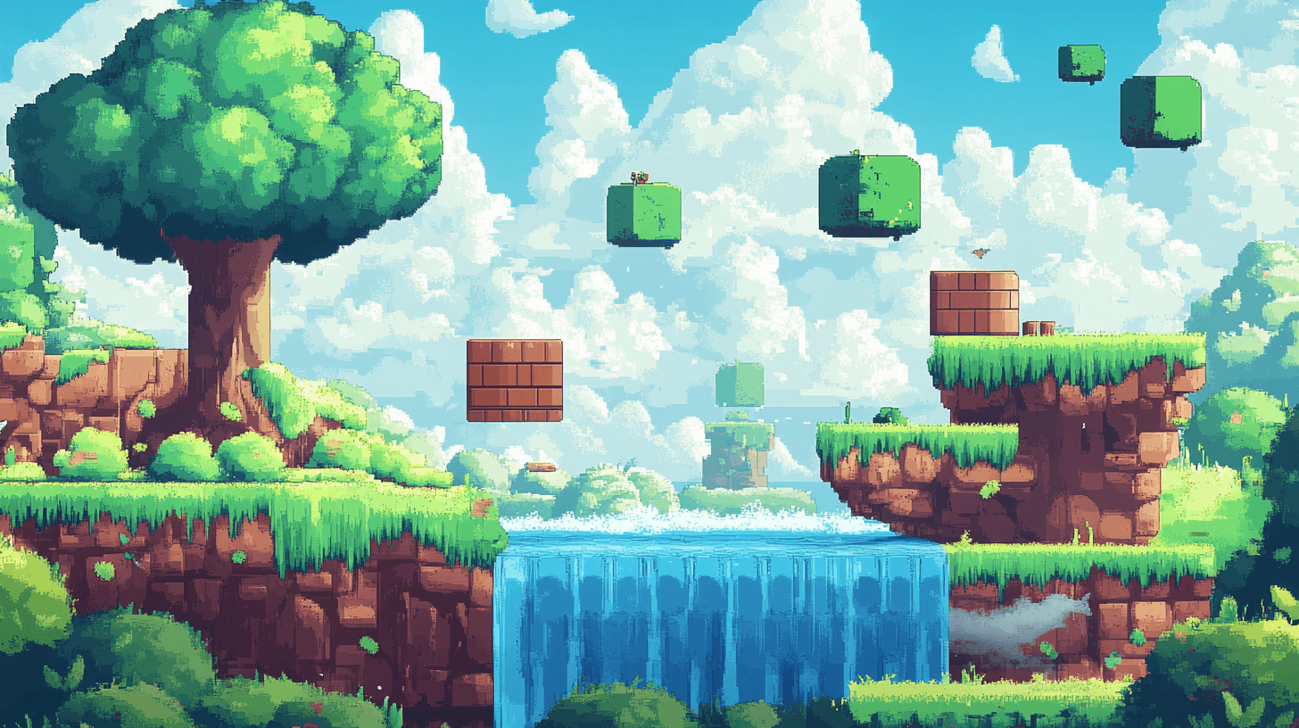 Papier Peint Le Monde Pixelisé Rêveur