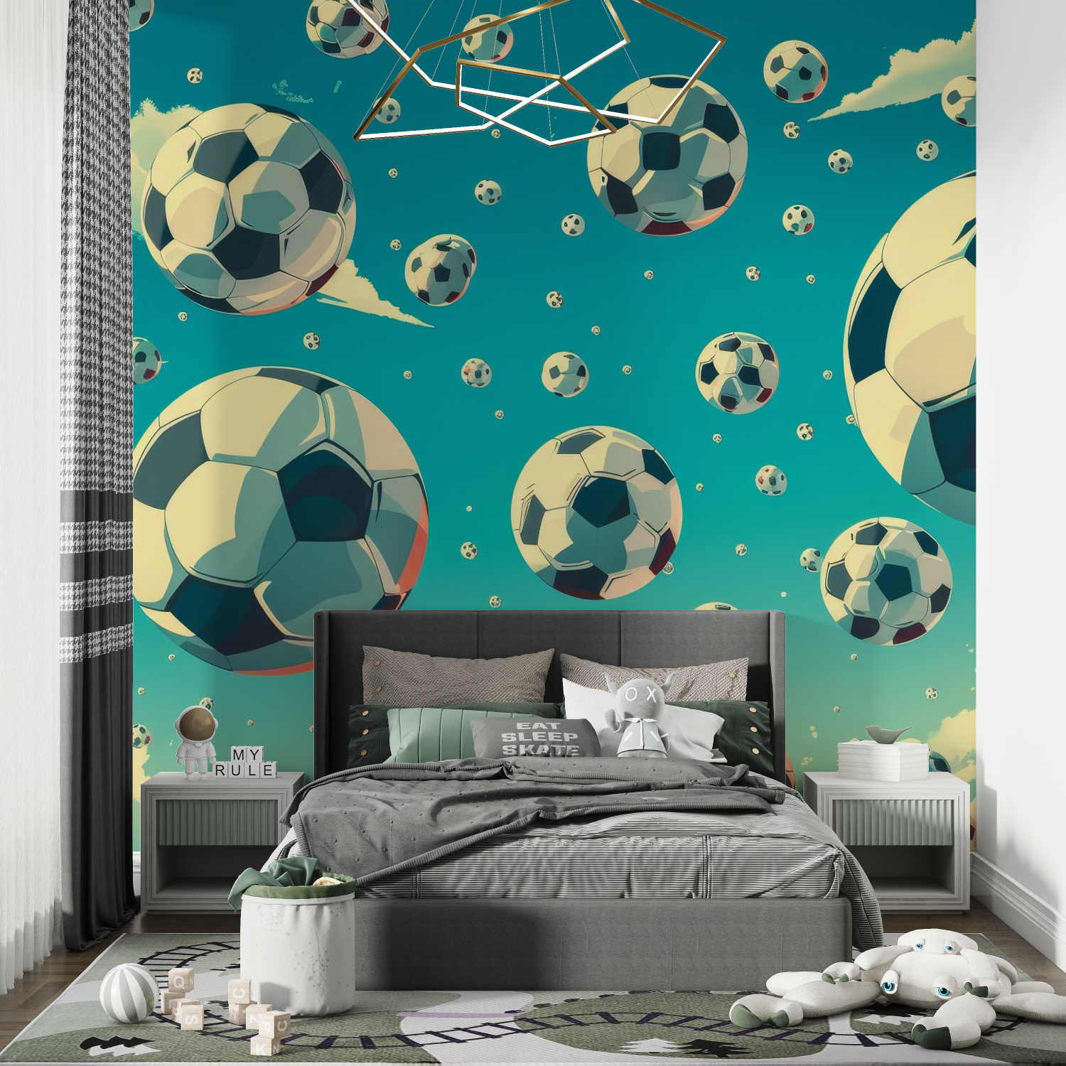 Papier peint foot chambre enfant chambre de garcon