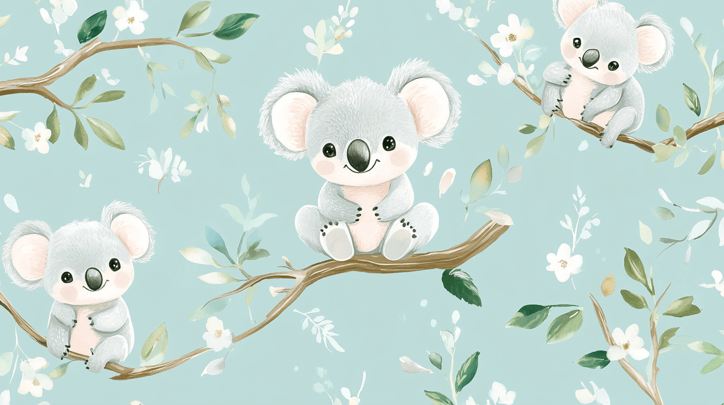 Papier Peint Koala Et Ambiance Naissance