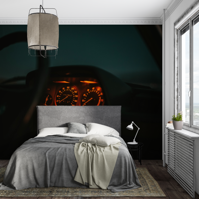 Papier peint 3d tableau de bord voiture piece ados