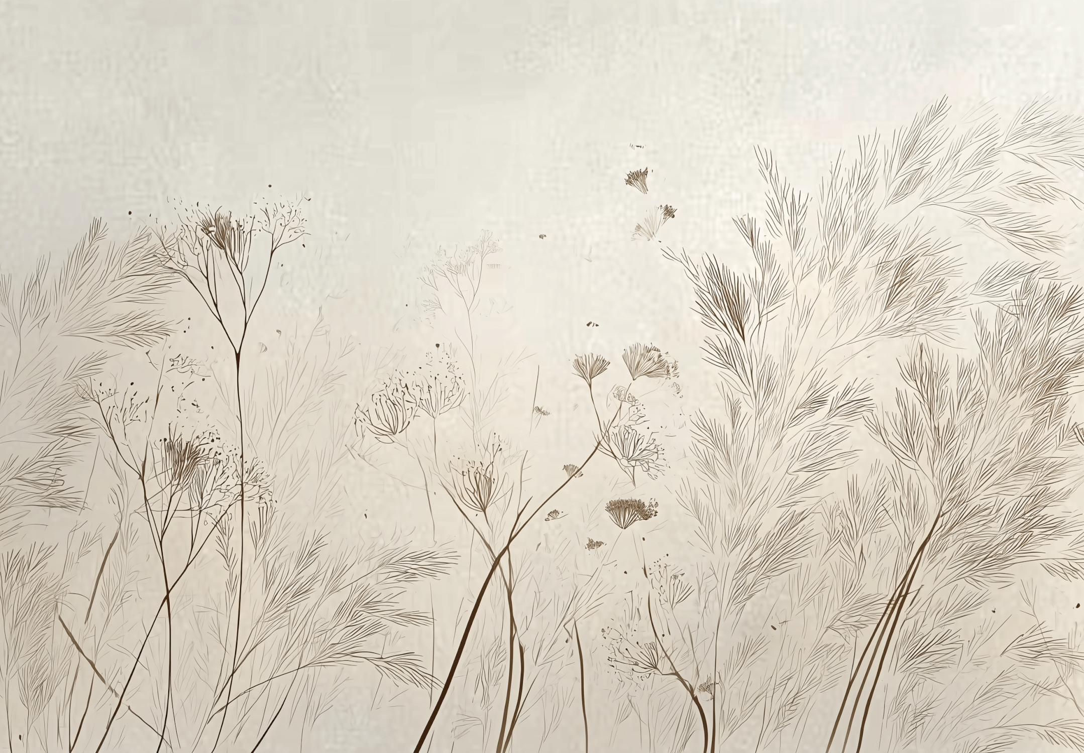 Gentle Lines Wheat Beige Mural Wallpaper