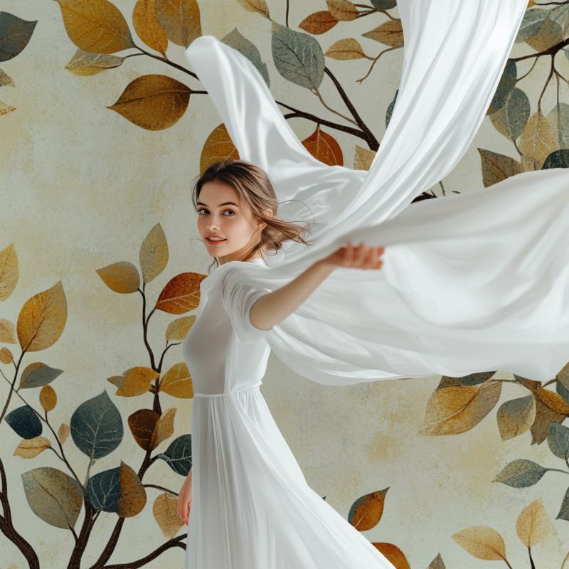 Papier peint arbre ethnique chic modele