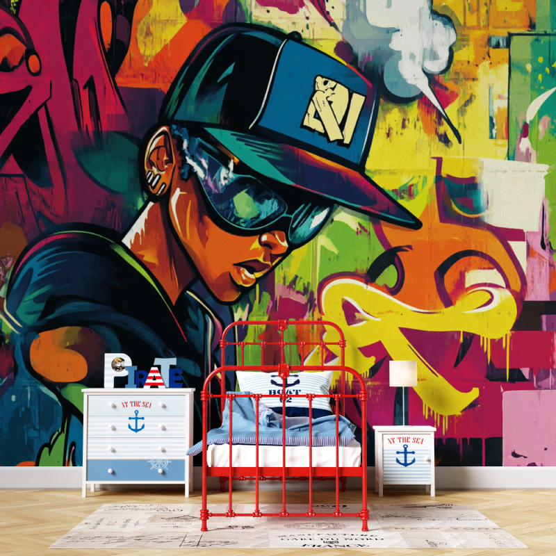 Papier peint rap street art garcon567