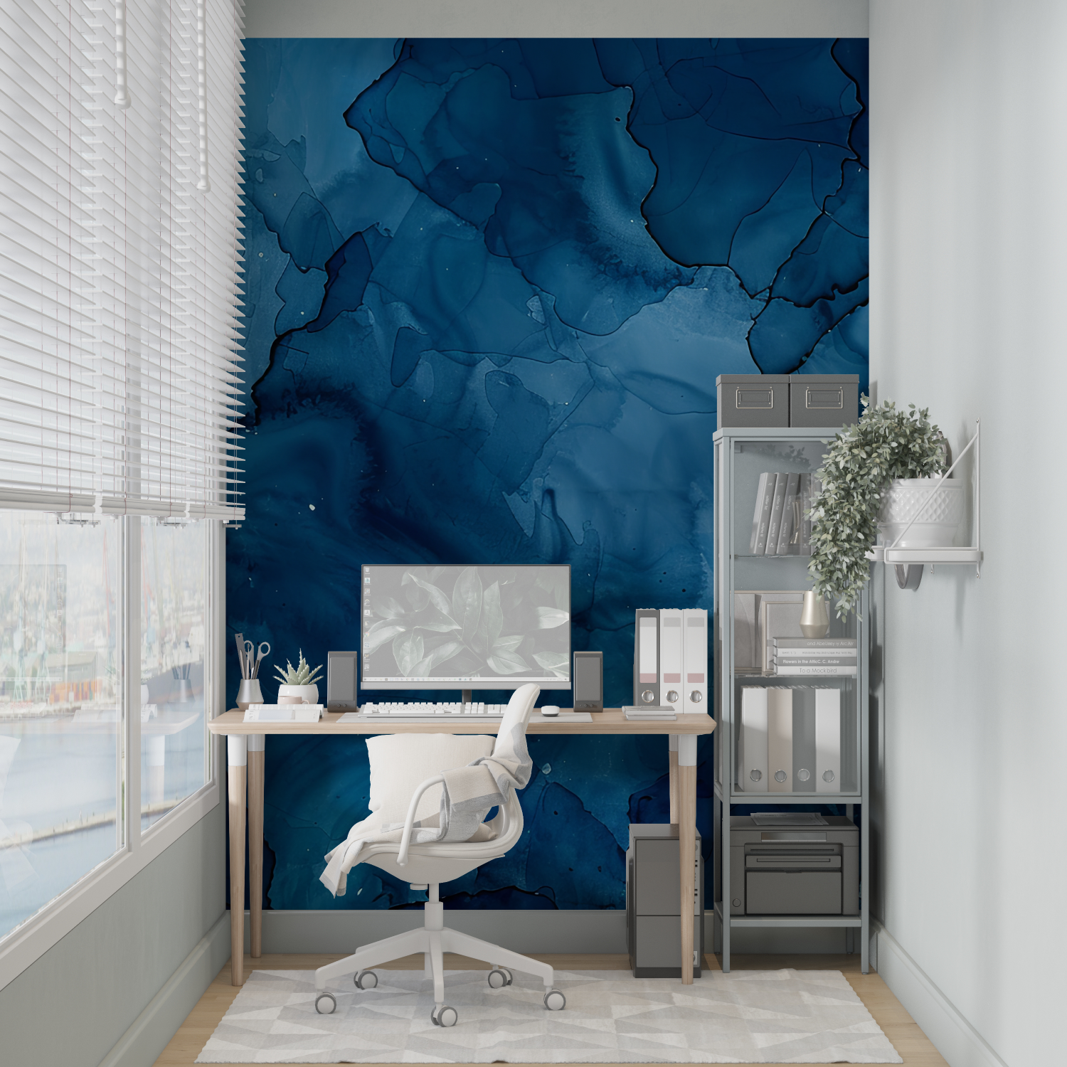 Papier Peint Bleu Marine - merlin leroy