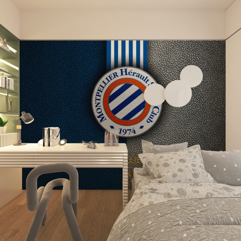 Papier peint chambre ado foot en feu chambre adolescents