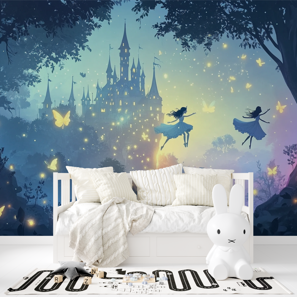 Papier peint princesse feerique tapisserie fille