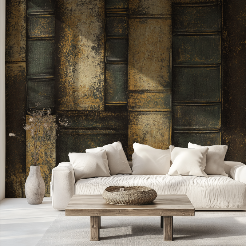 Papier peint trompe loeil original canape tendance