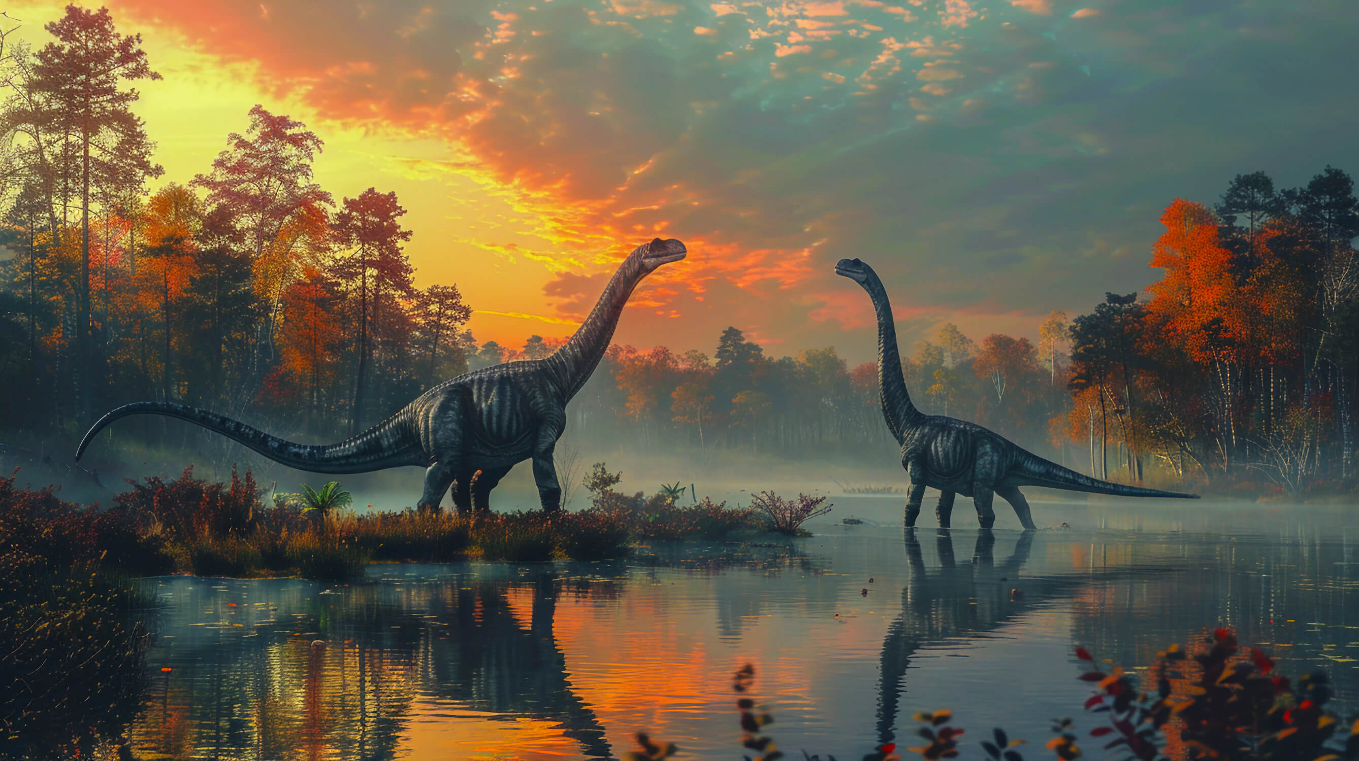 Papier peint garçon aventure dinosaure