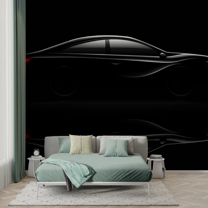 Papier peint voiture noire murs