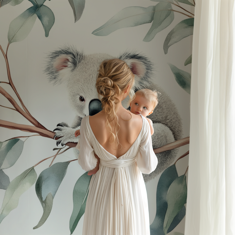 Papier peint koala et vent leger bb123