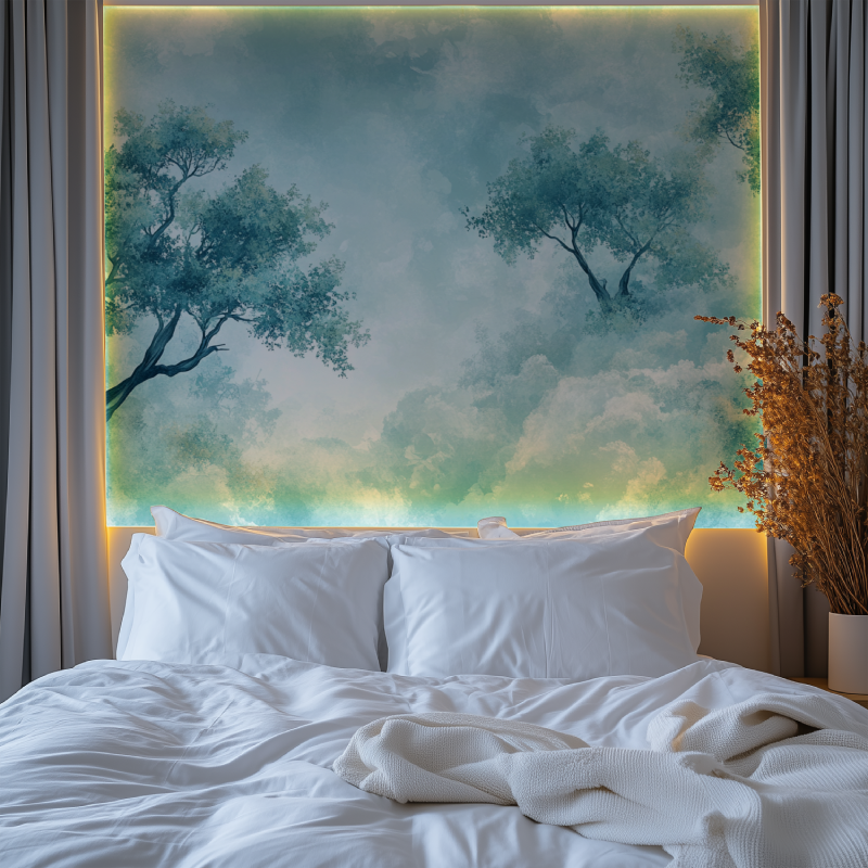Papier peint arbre imaginaire chambre premium