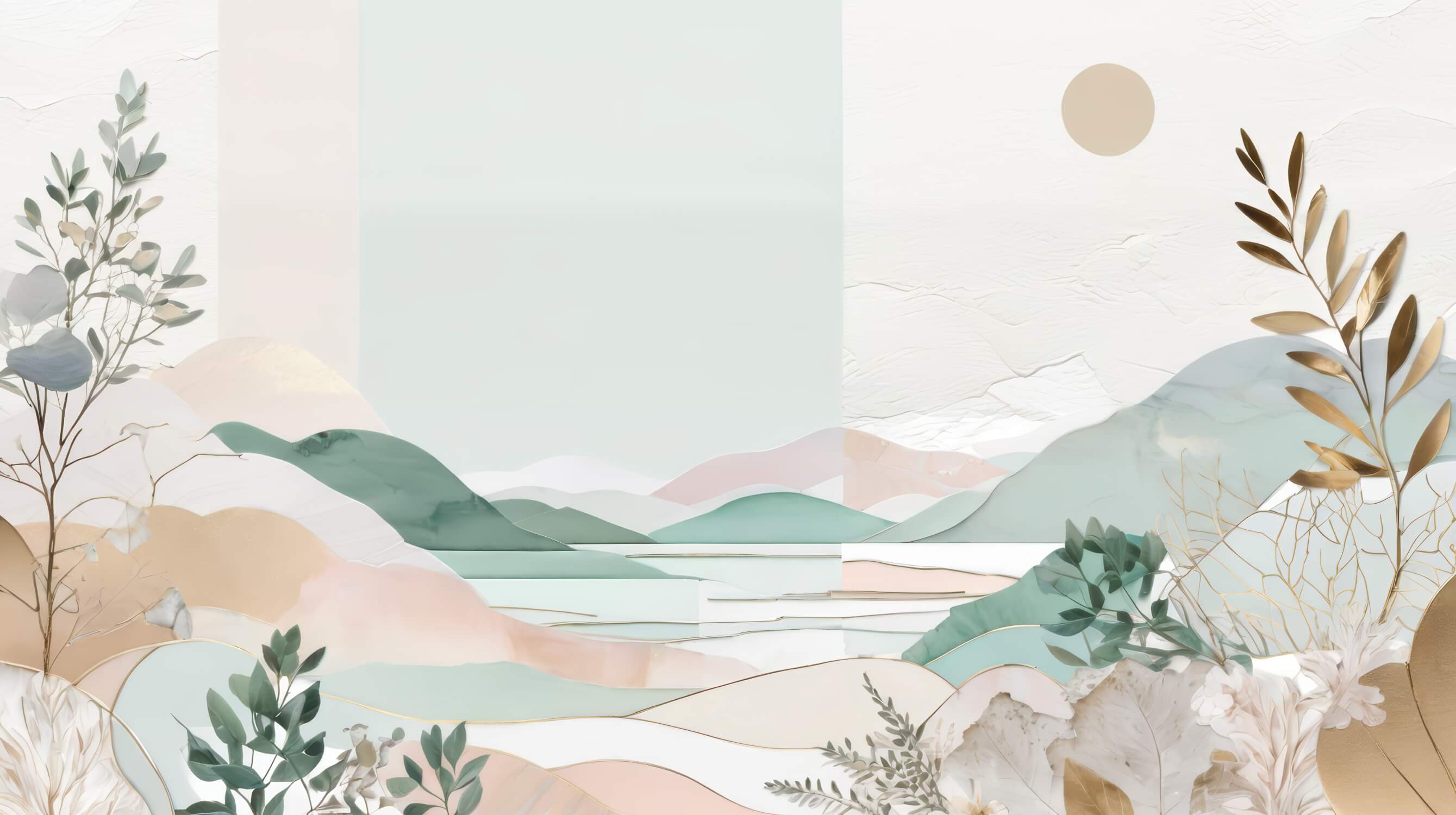 Papier Peint Aquarelle Montagne Lac