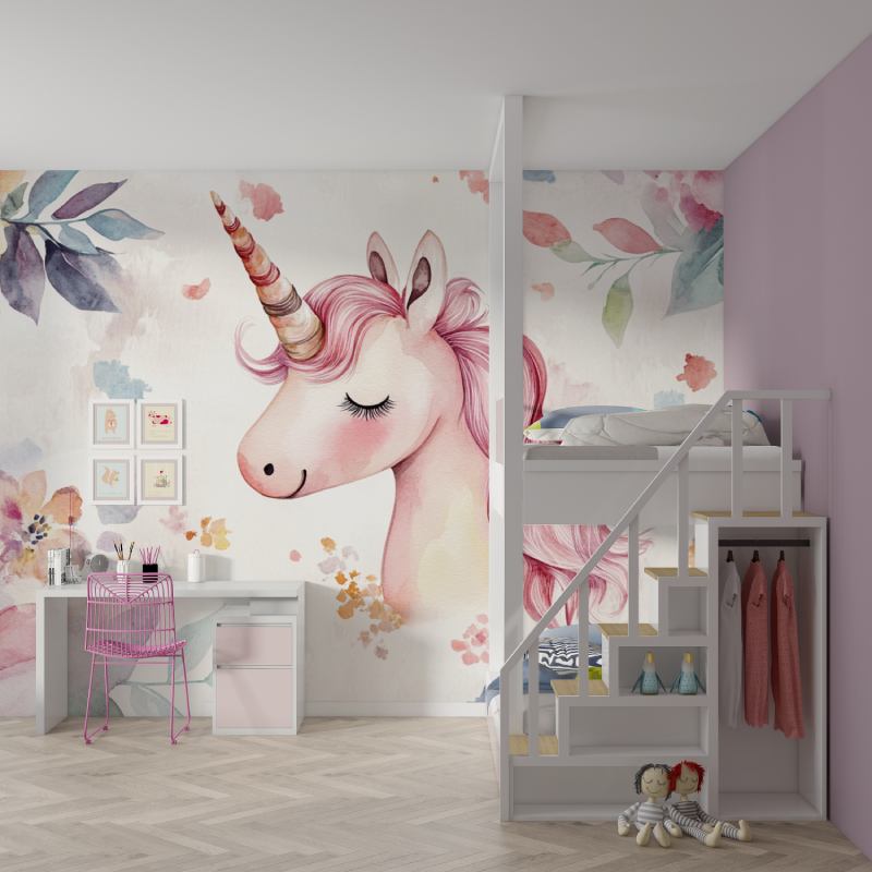 Papier peint decoration murale ...ne happy mur chambre fille