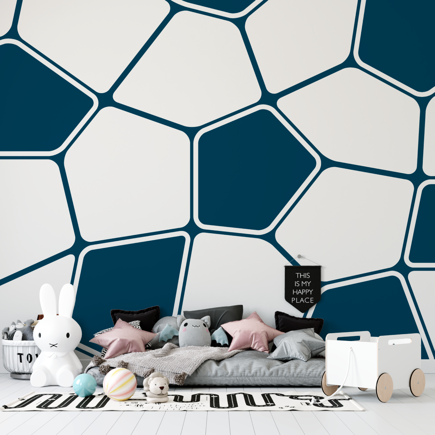 Papier peint motif foot tapisserie garcon