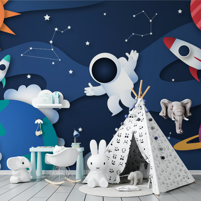 Papier peint mural espace 3d tapisserie murs