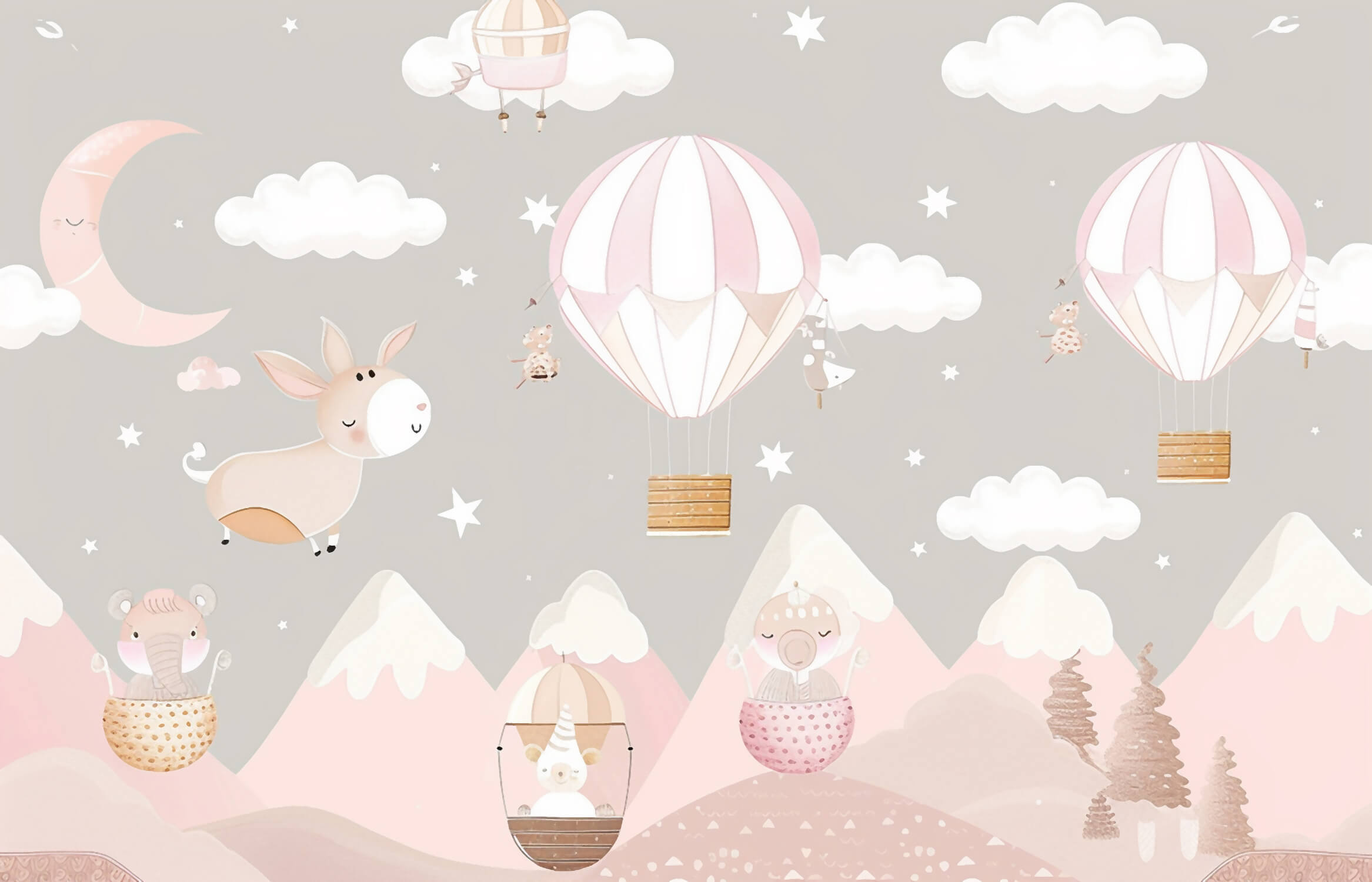 Papier Peint Enfant Rose