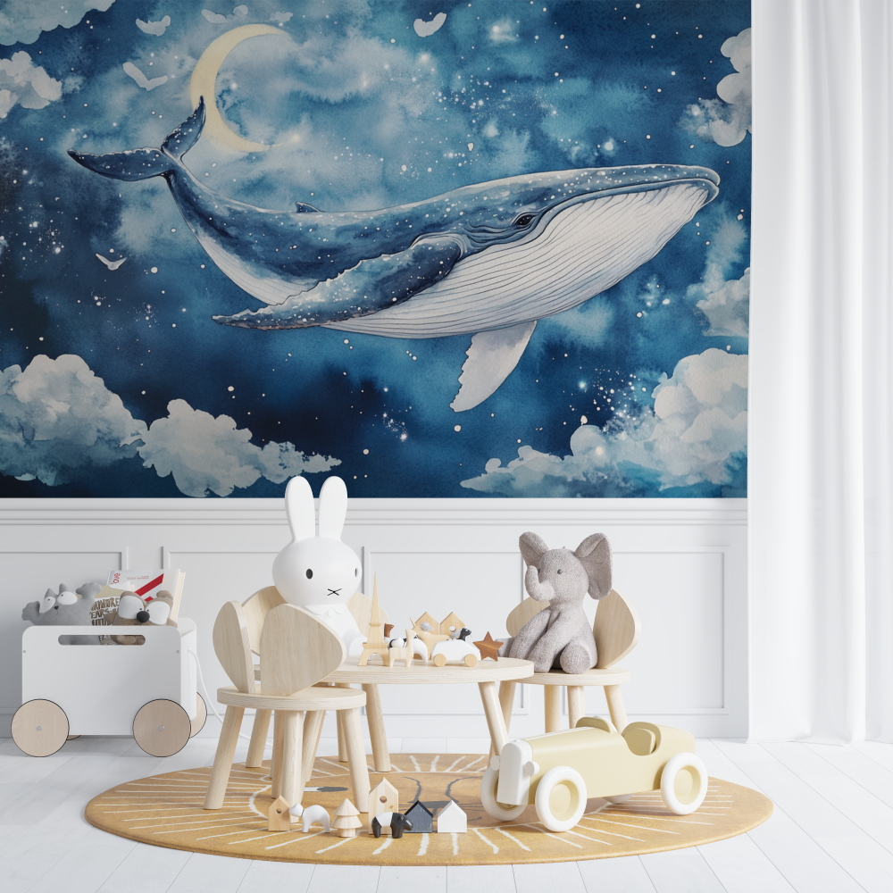 Decoration murale baleine chambre de bebe