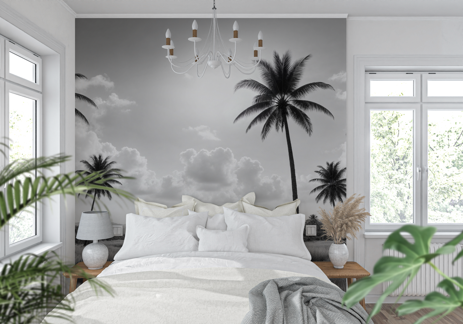 Papier Peint Gris Panoramique - mur cuisine