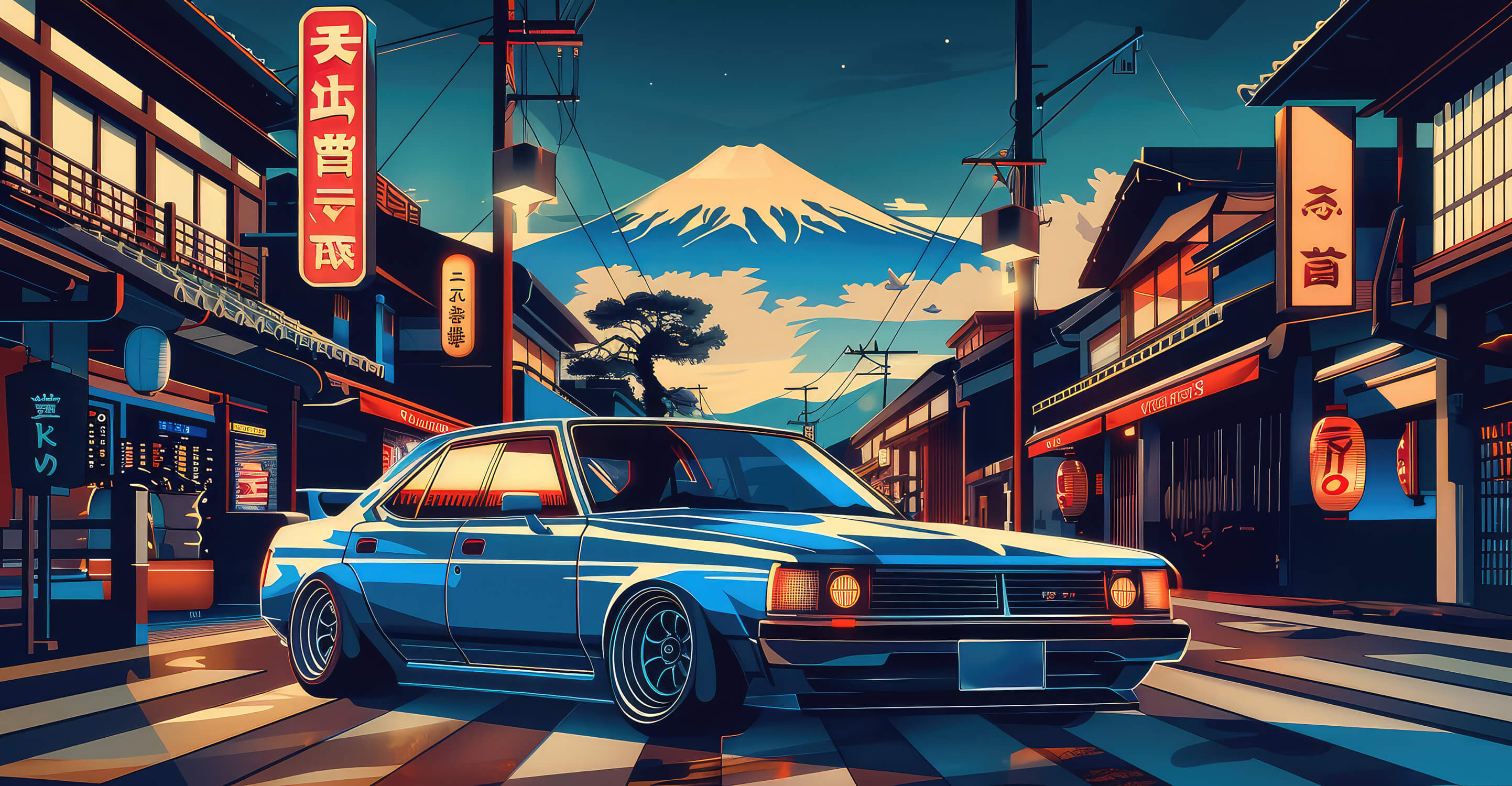 Papier Peint Fresque Mural Voiture