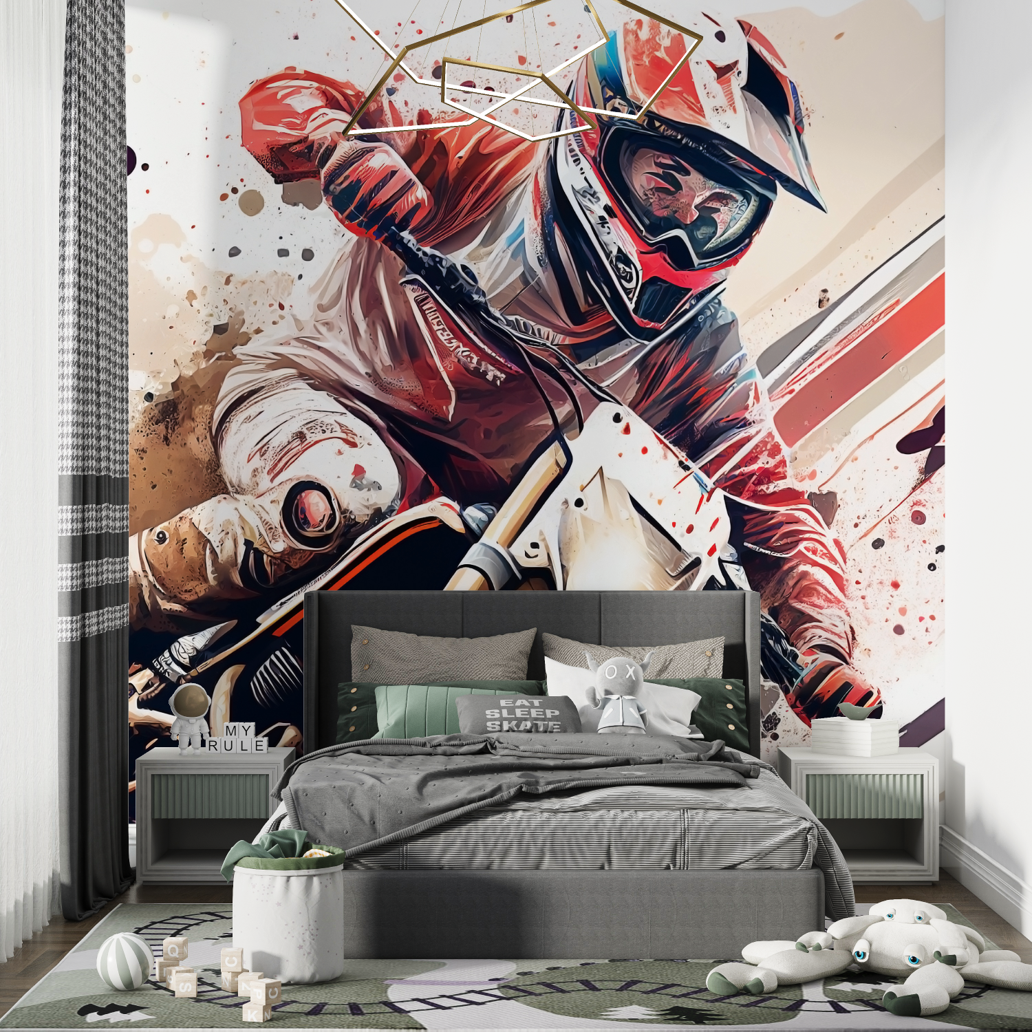 Papier peint moto cross chambre ado chambre de garcon