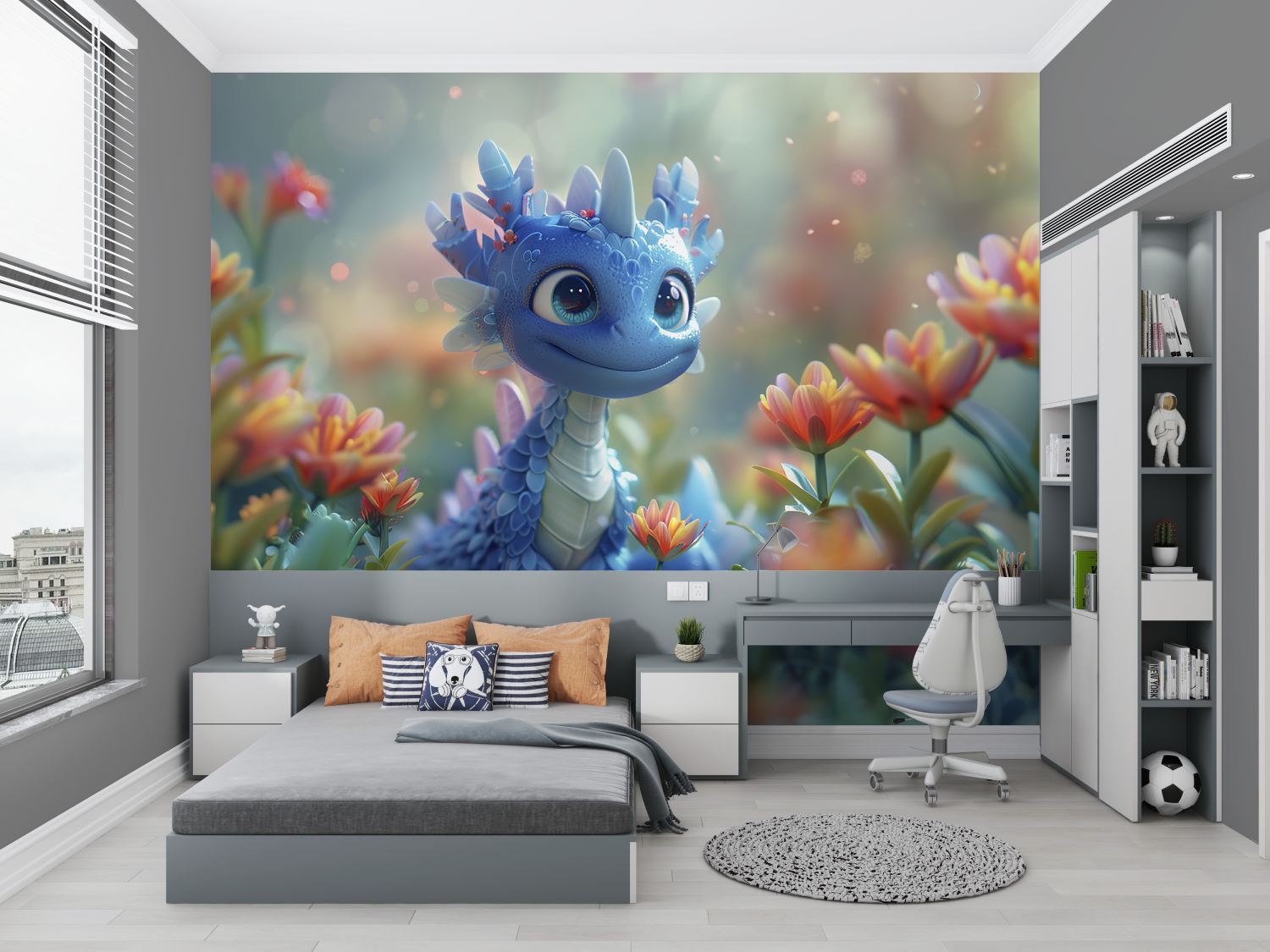 Papier Peint Dinosaure pour Garçon - chambre petit