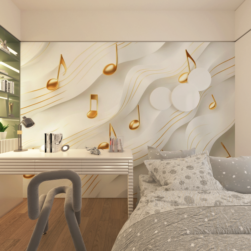 Frise papier peint note de musique chambre adolescents