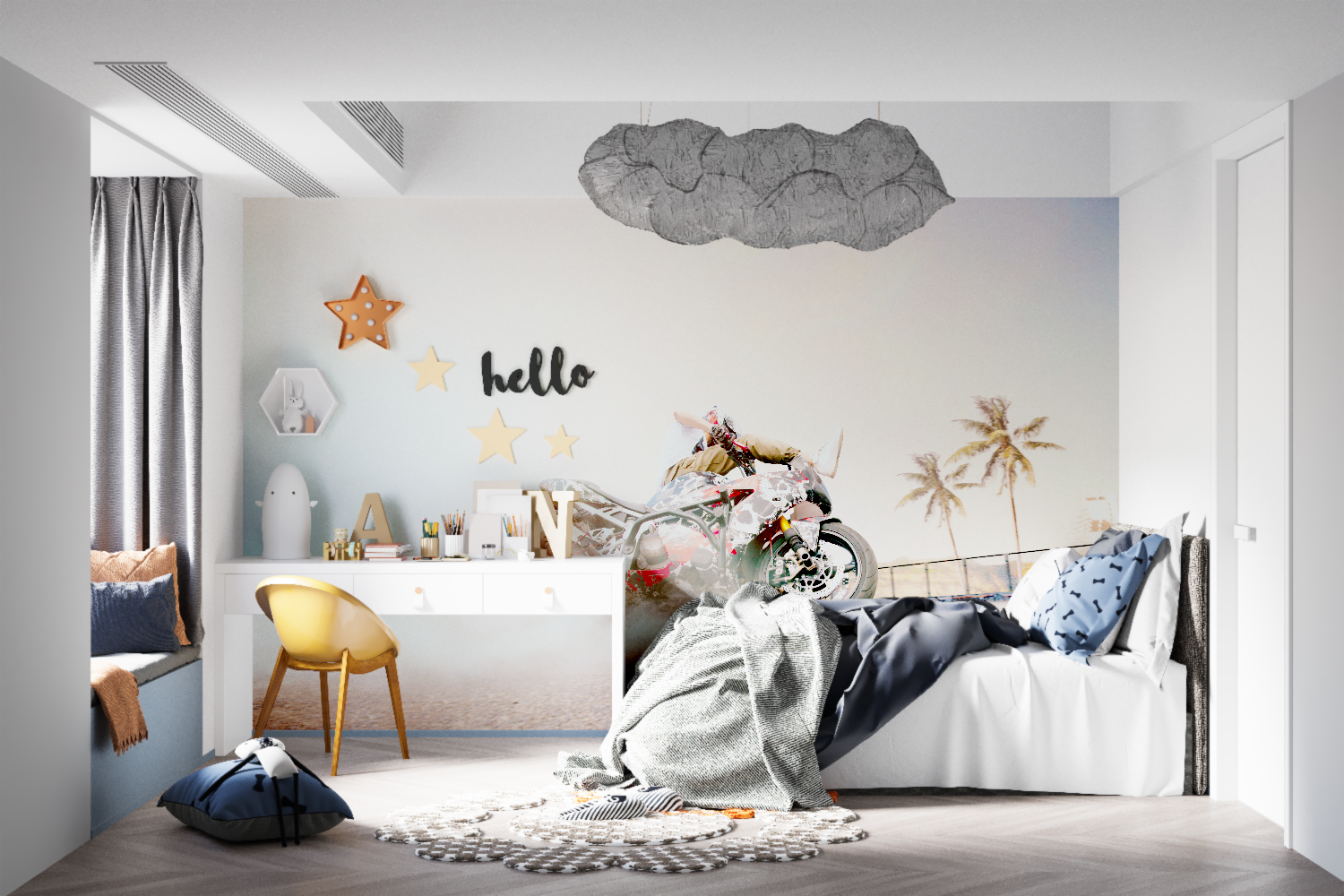 Papier peint moto freestyle drift tapisseries murale