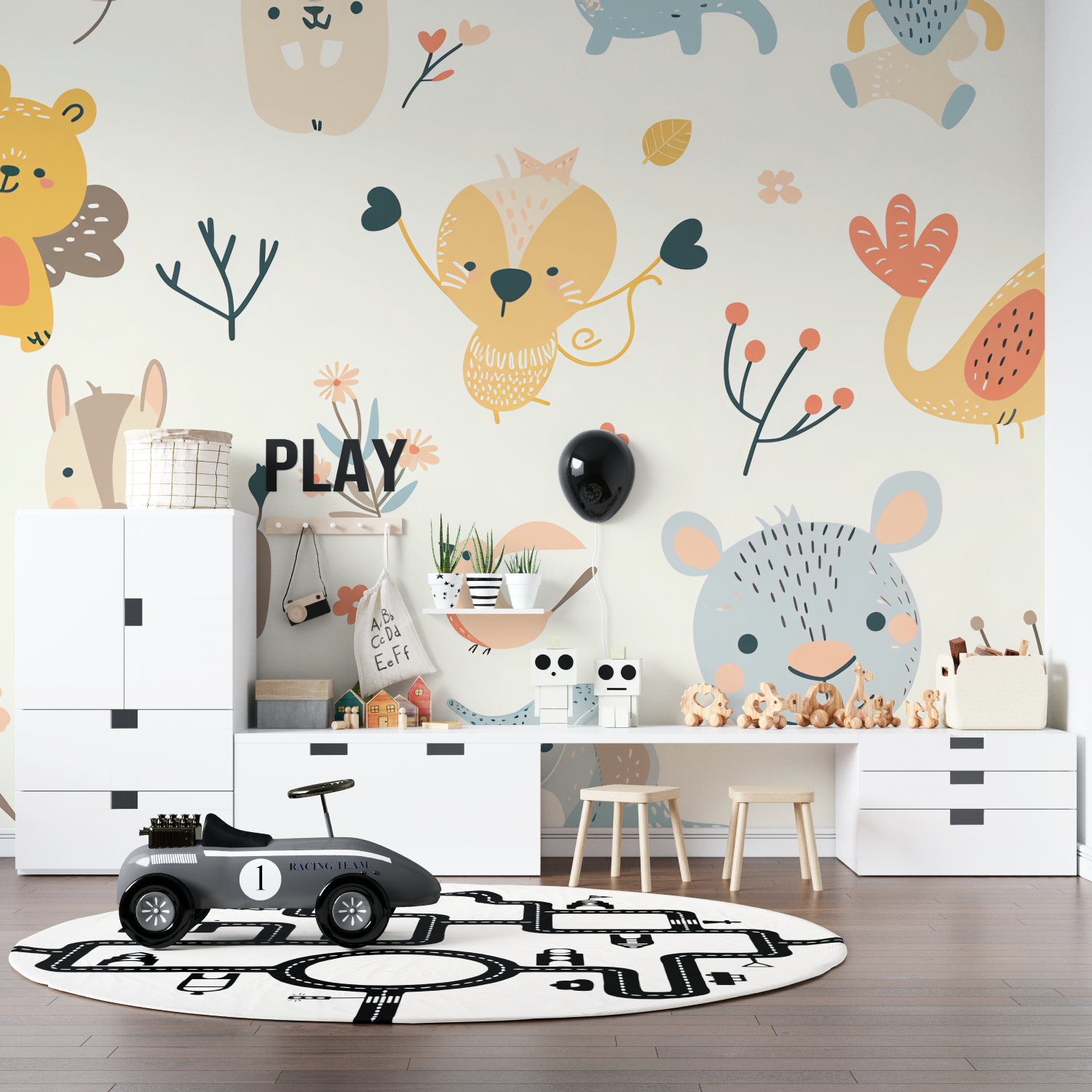 Papier Peint Pour Enfant Animaux - tapisserie ado