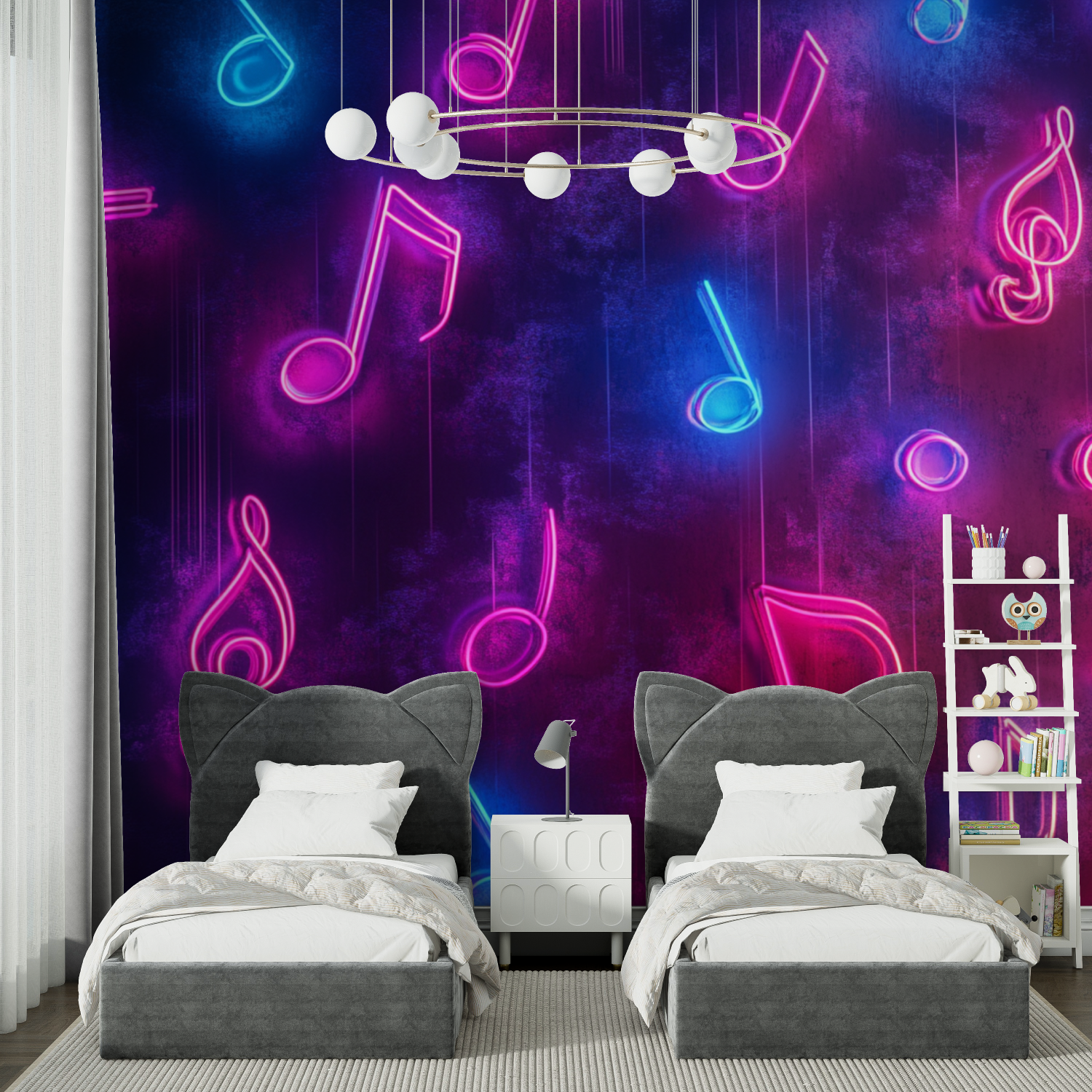 Papier peint note musique chambre spiderman