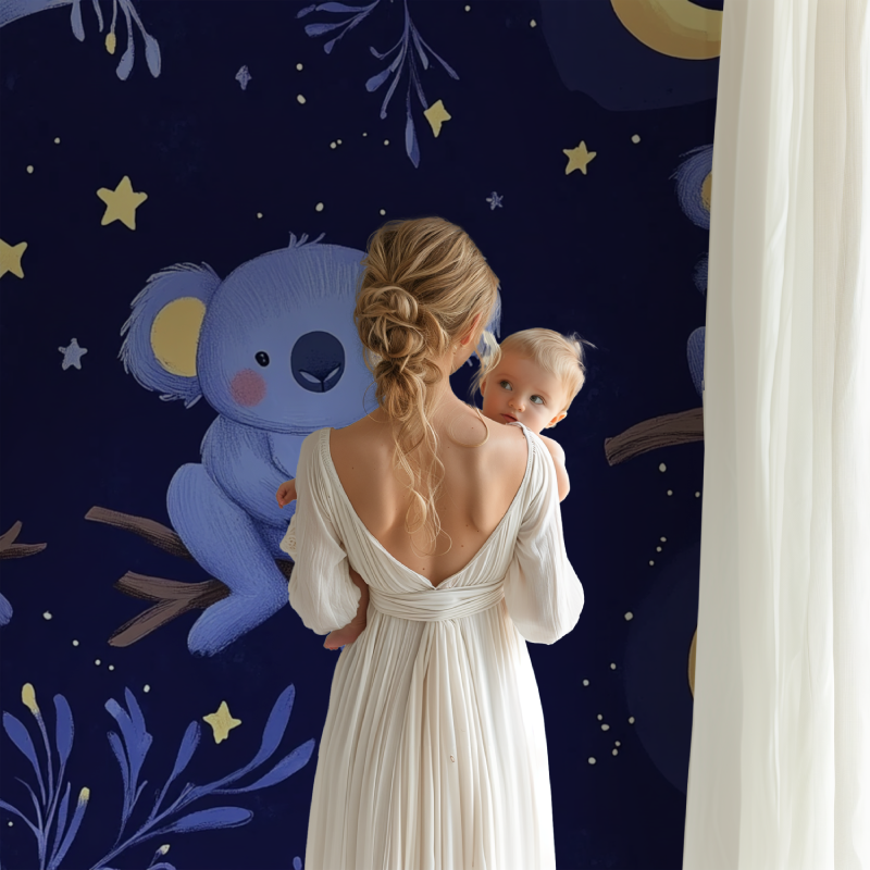 Papier peint koala voyage celeste bb123
