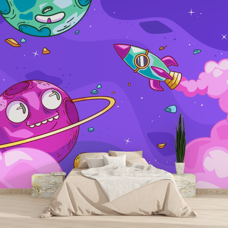 Papier peint espace rigolo 1815