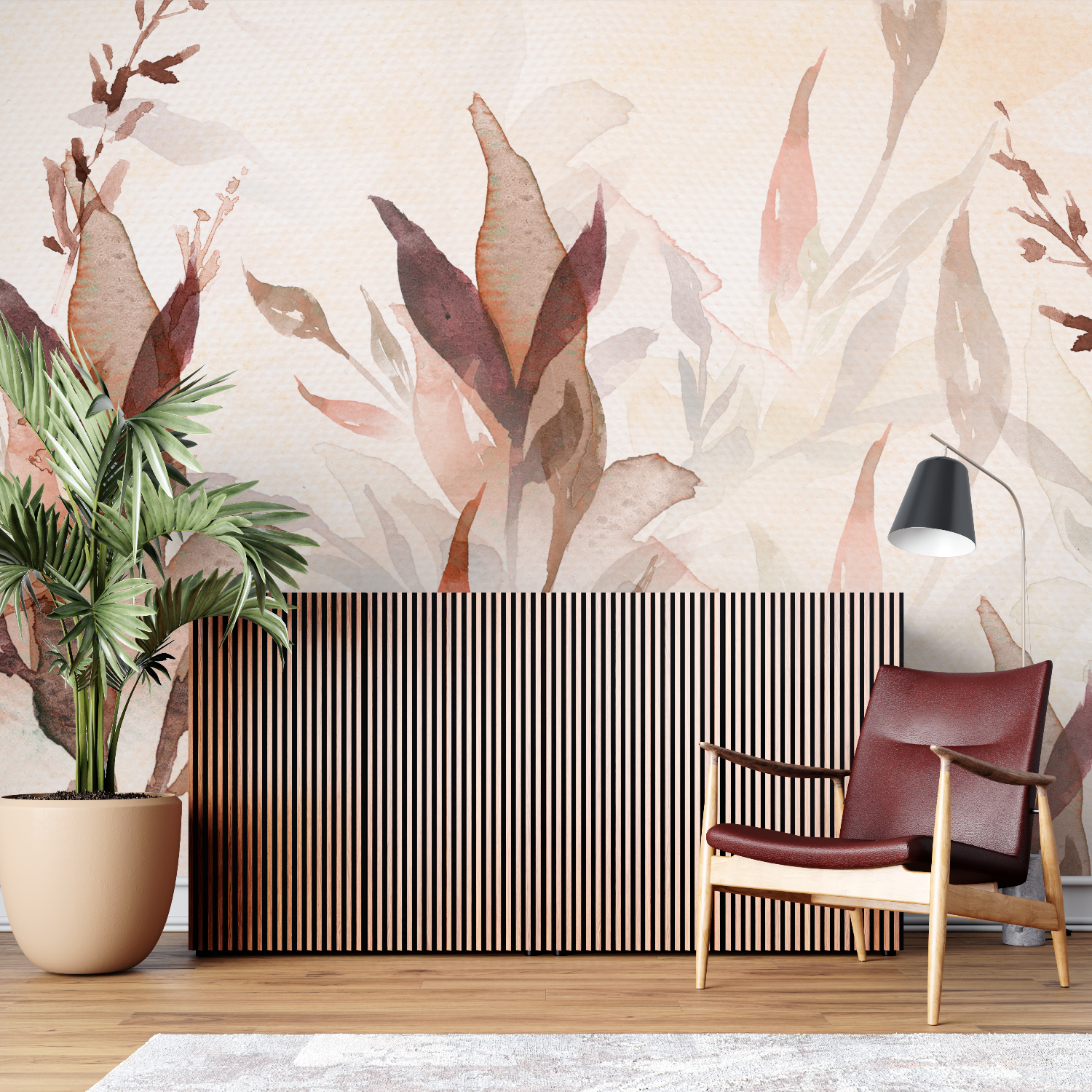 Papier peint aquarelle automne sur mesure