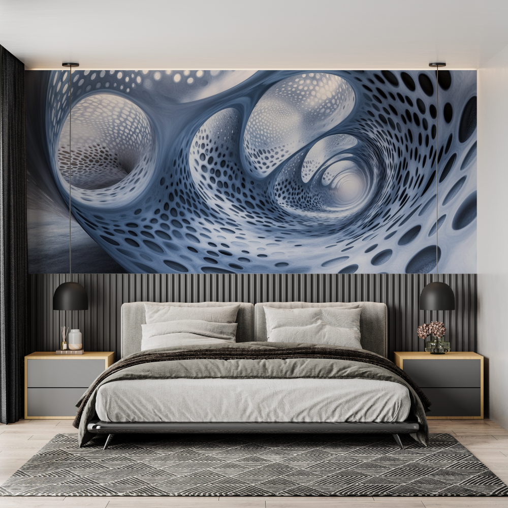 Papier peint trompe l oeil couloir chambre adulte tendance