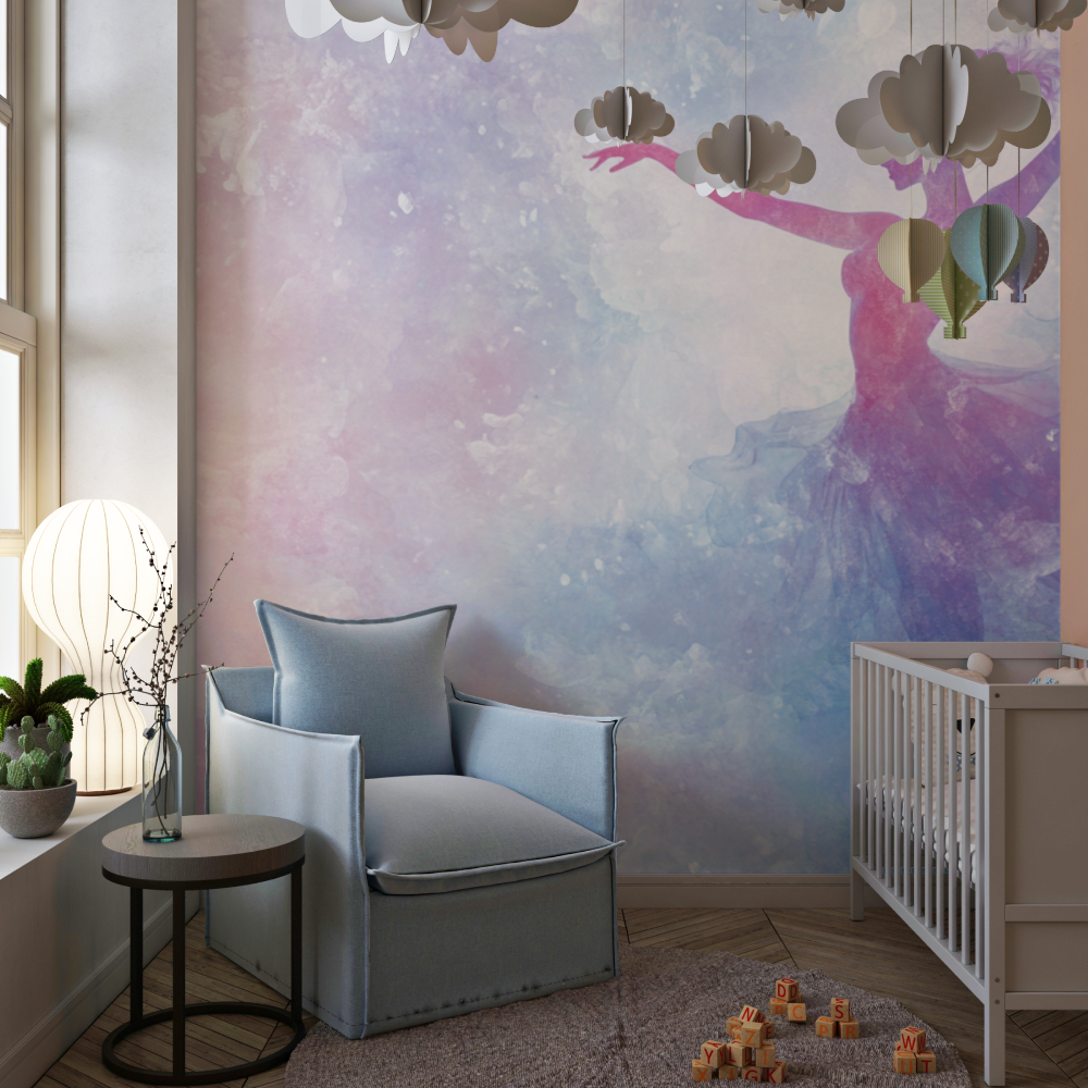 Papier peint danseuse etoile chambre de fille
