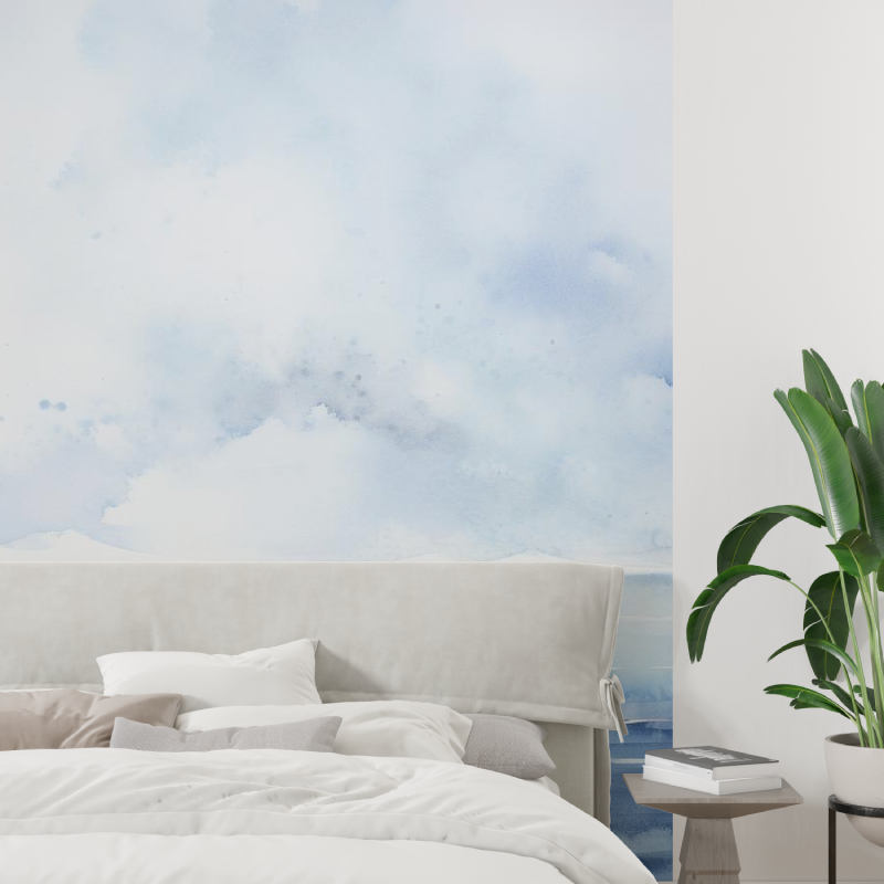 Papier peint aquarelle mer tapisserie tendance