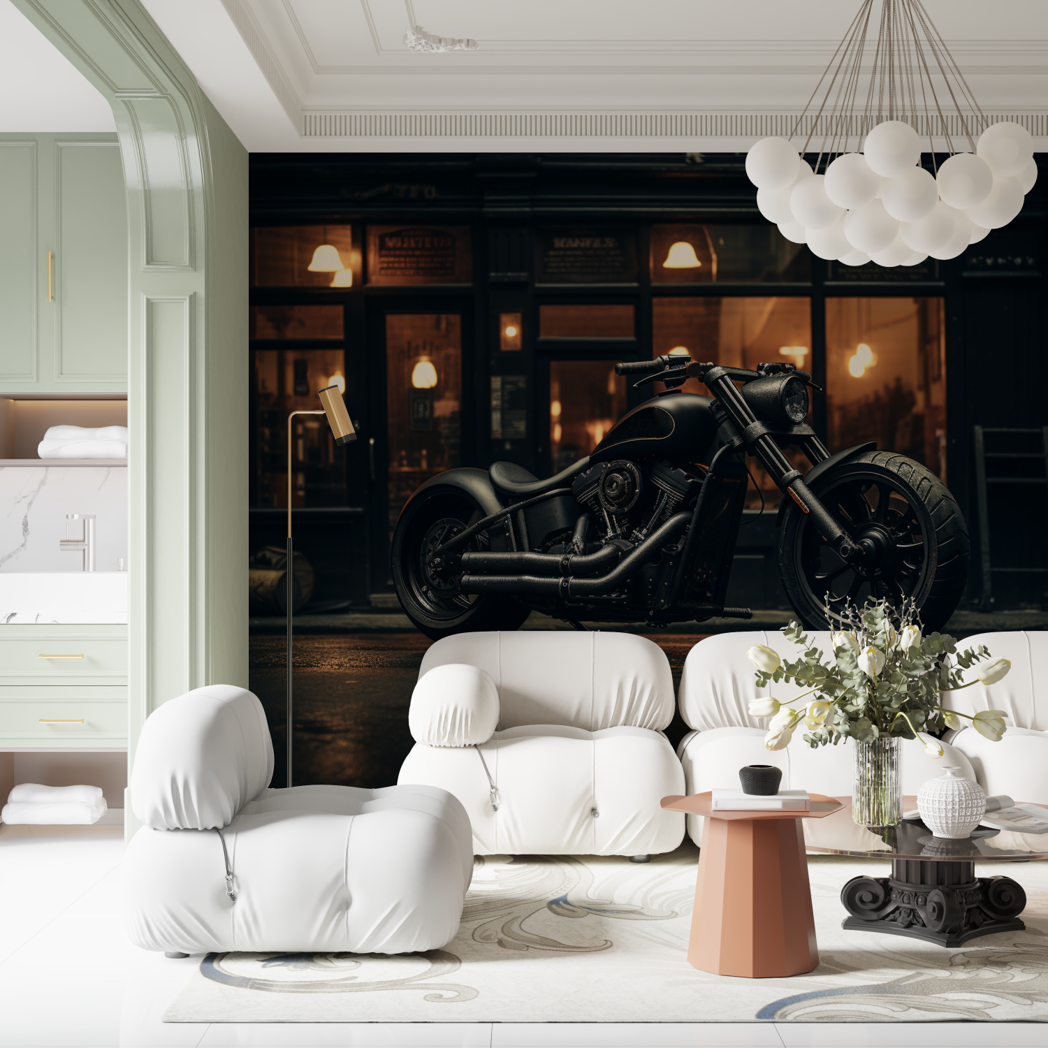 Papier peint panoramique roadster contemporain