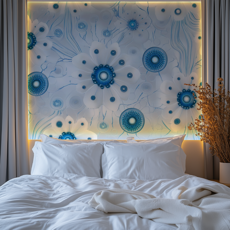 Papier peint fleur bionique chambre premium