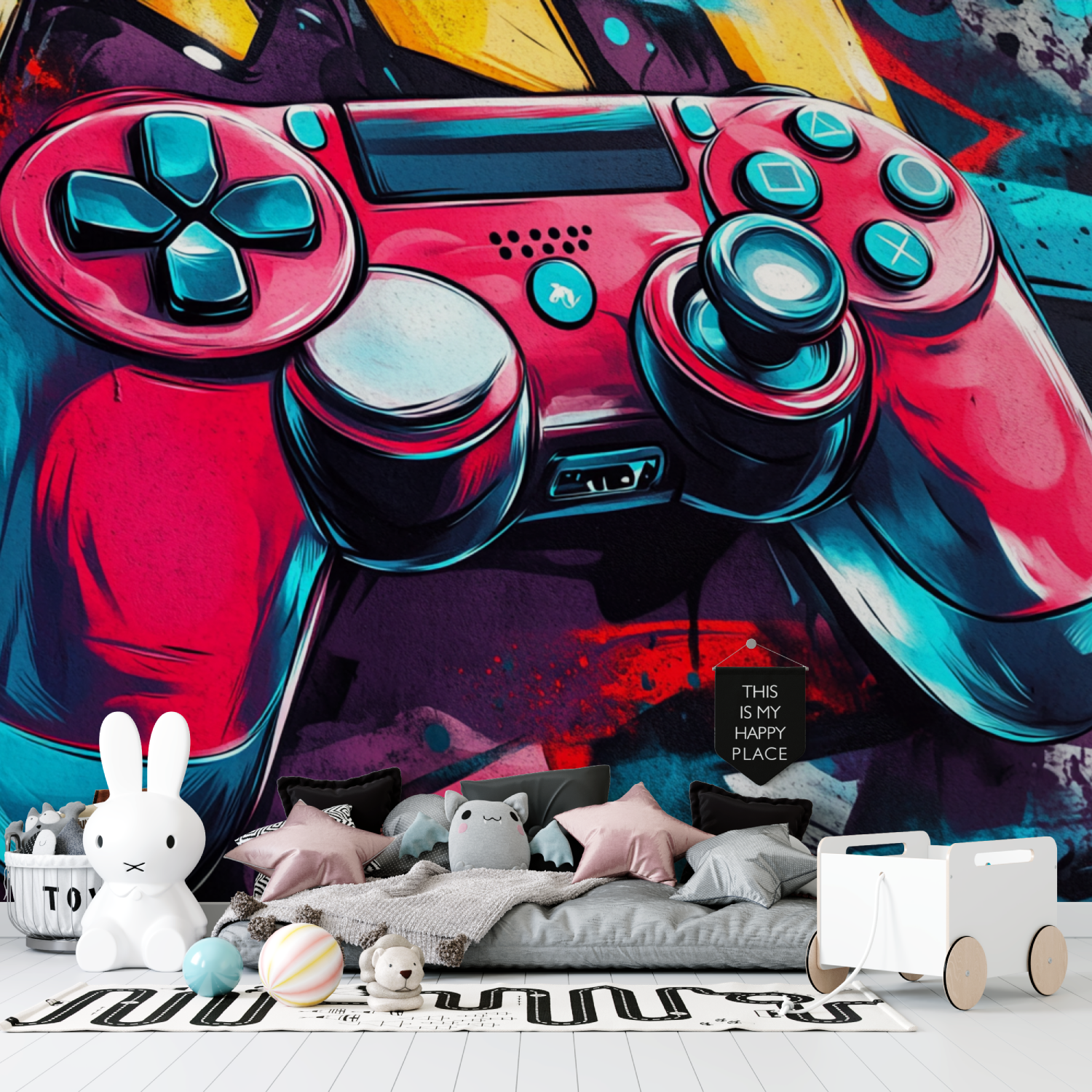 Papier peint gamer game over tapisserie garcon