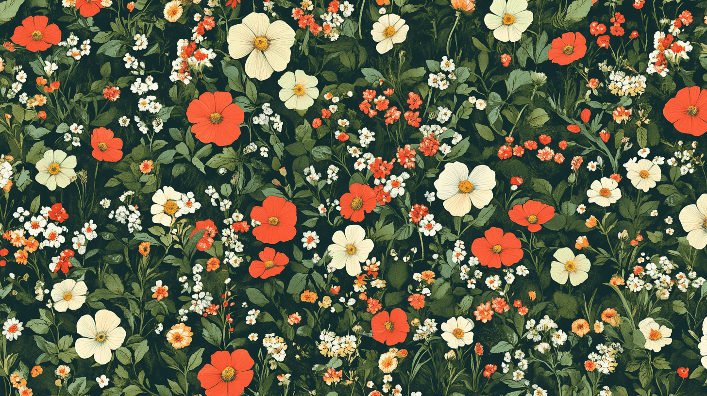 Papier Peint Fleur Animaux Vert