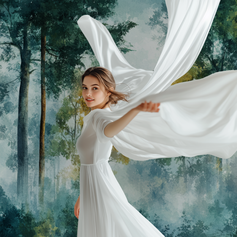 Papier peint arbre foret modele