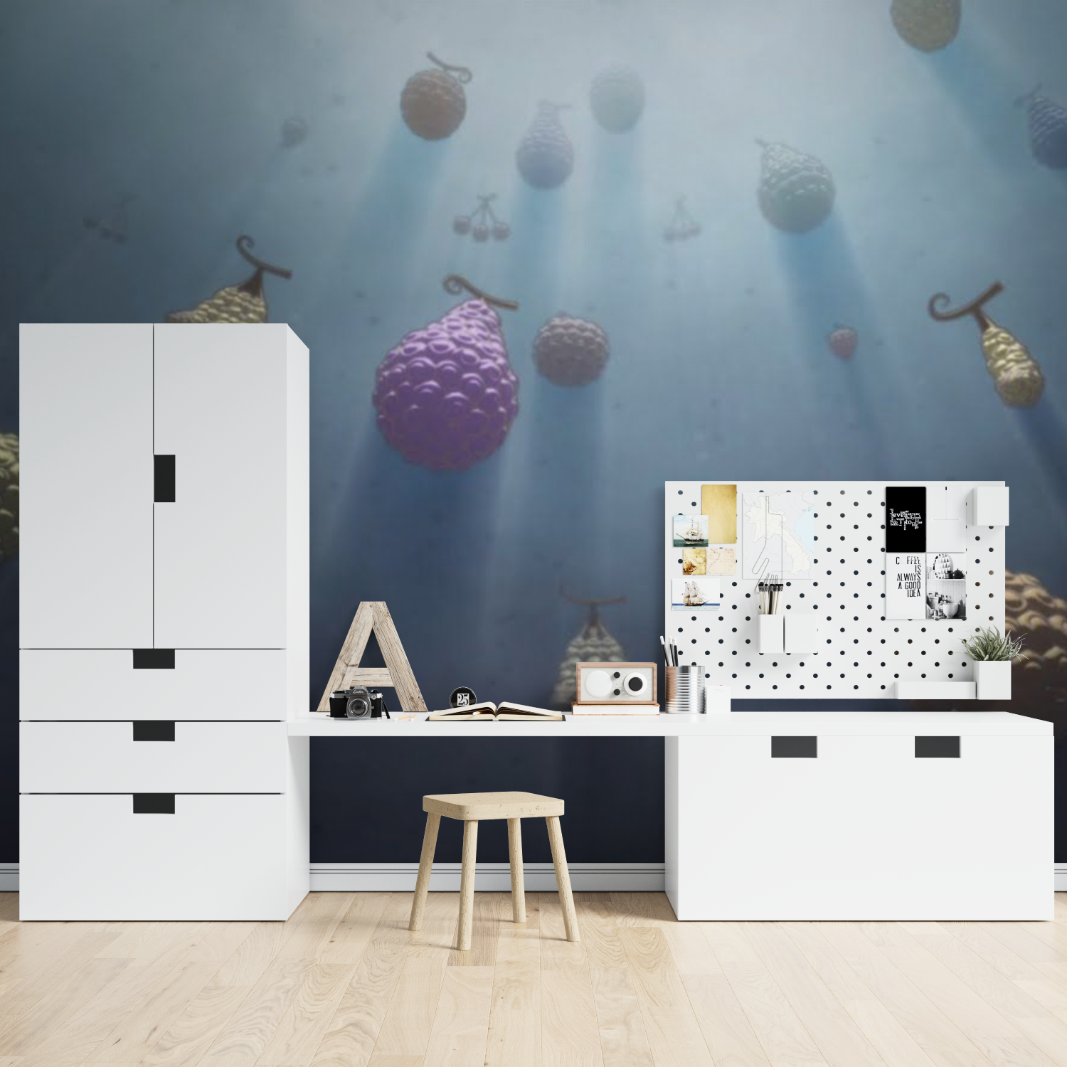 Papier Peint One Piece Fruits Du Démon - tapisserie garçon