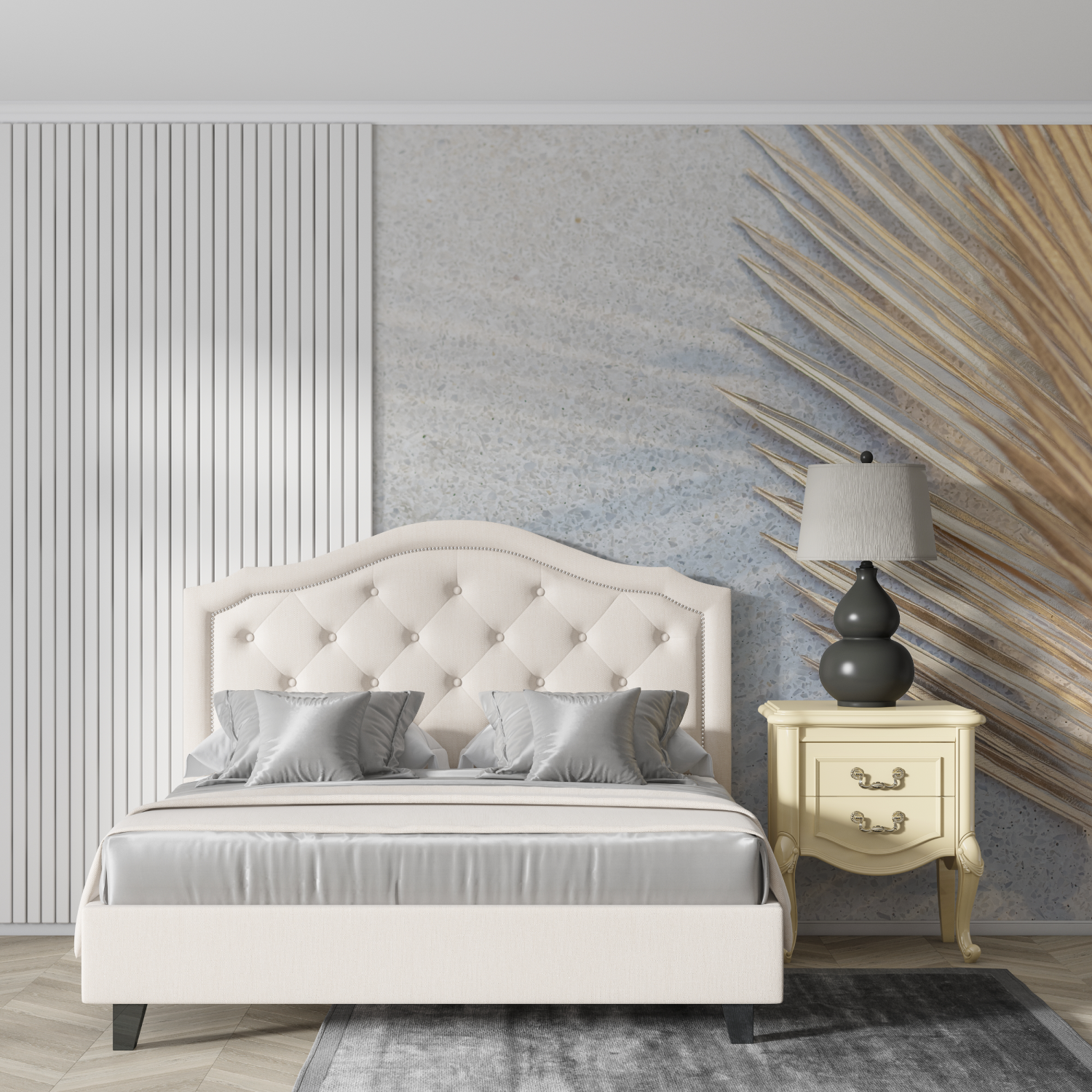 Papier peint pour salon effet cocooning design
