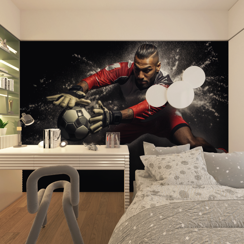 Papier peint garcon grafitti foot chambre adolescents