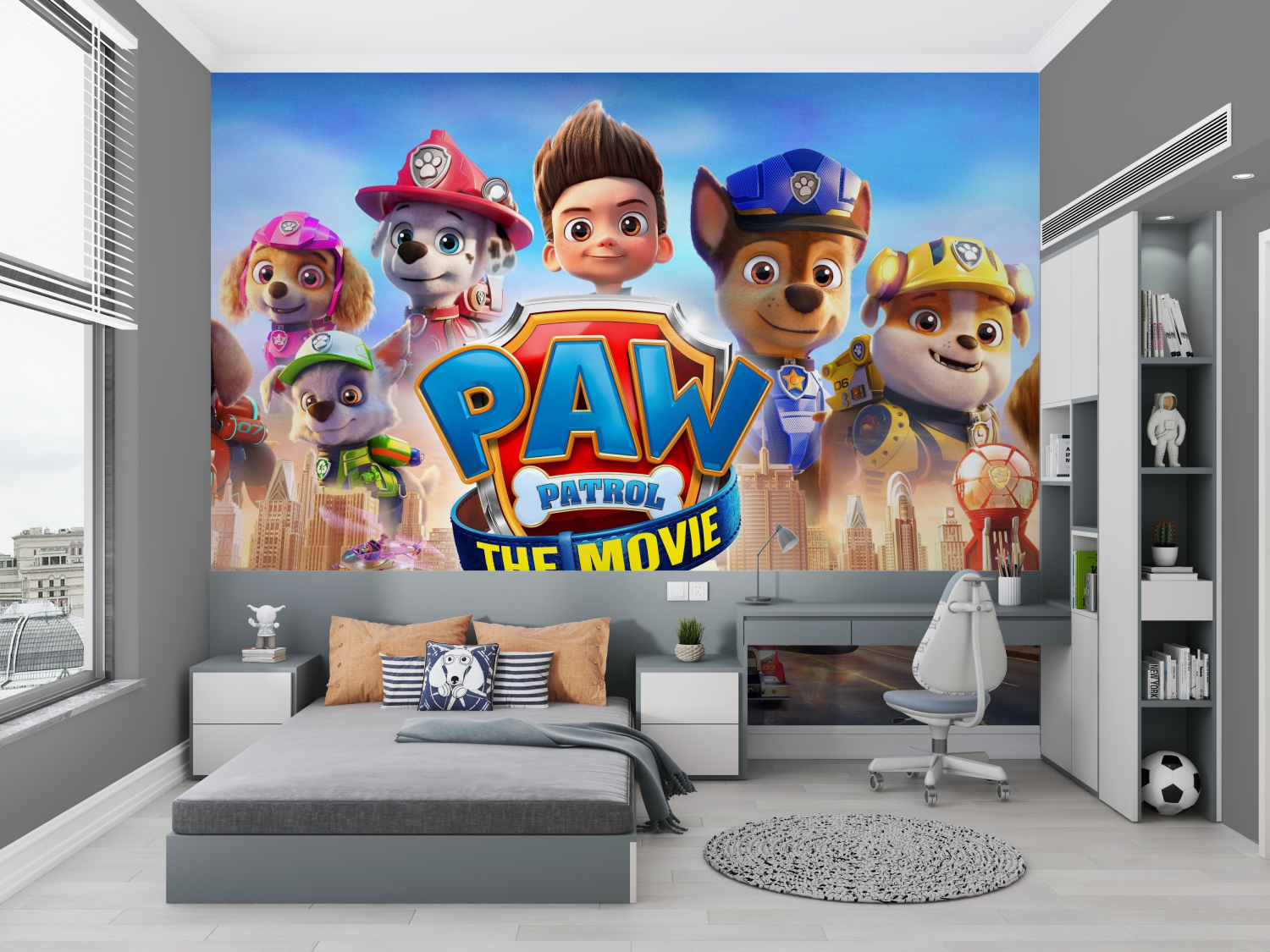 Papier peint pat patrouille amis chambre petit