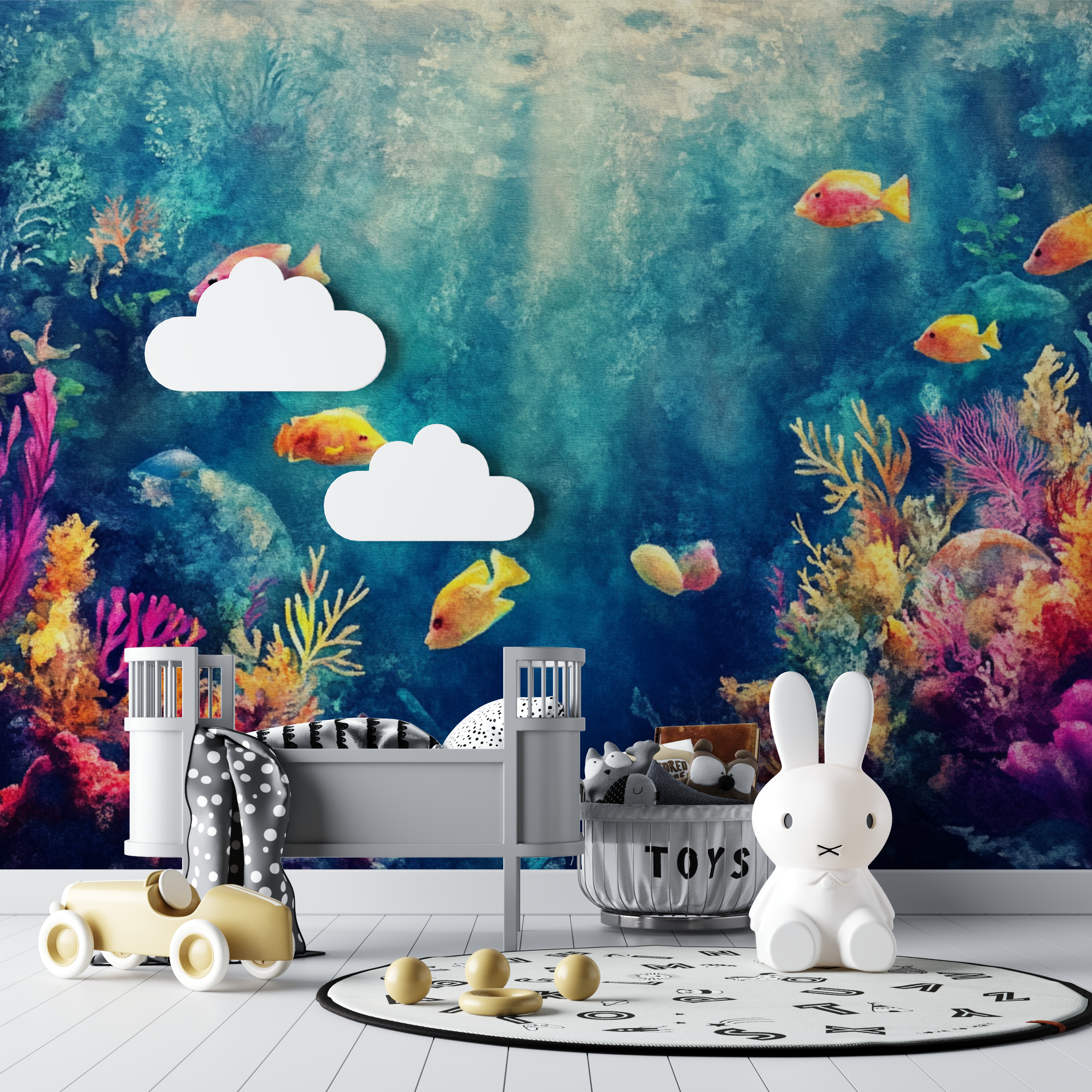 Papier peint marin decouverte sous leau bebe tipi