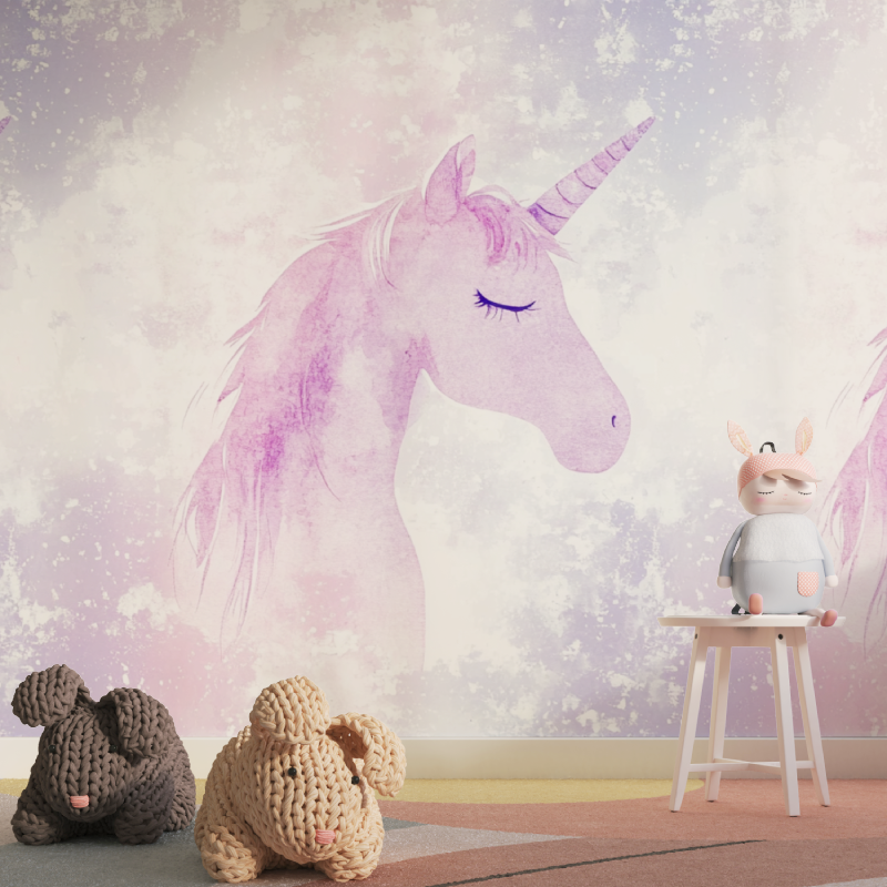 Papier peint deco licorne chamb...ille tapisserie pour fille