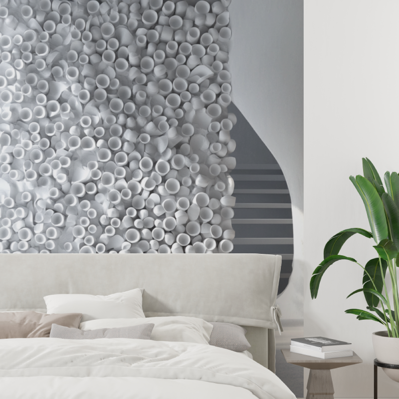 Papier peint trompe loeil pour wc tapisserie tendance